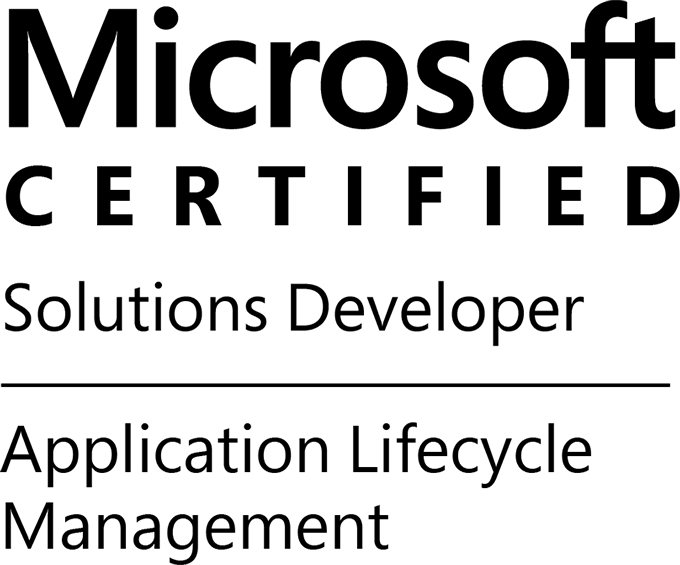 logo certification Microsoft certified Application Lifecycle Management de DEVENSYS